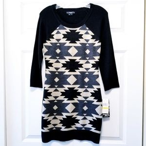 Sequin Hearts Longsleeve Short Sweater Dress